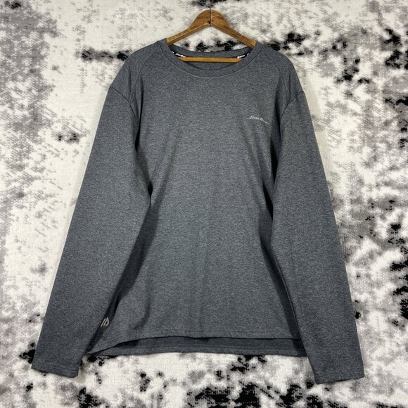 Eddie Bauer Free Dry Shirt‎ Mens Size XXL Gray Longsleeve Performance Stretch - Picture 1 of 13